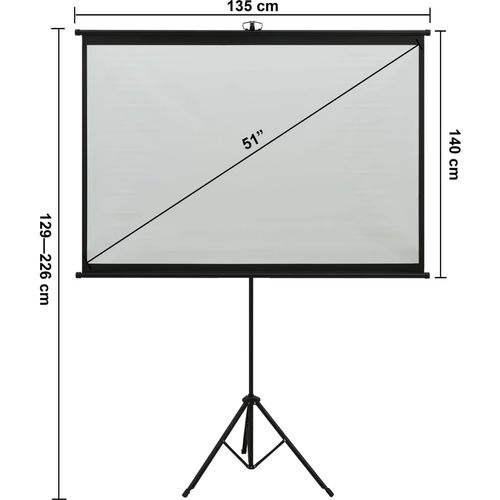 Projekcijsko platno s tronošcem 50 " 1 : 1 slika 23