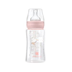 Kikka Boo Staklena flašica Hippo Dreams 240ml 3m+ Pink