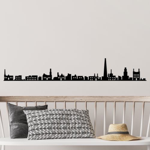 Wallity Metalna zidna dekoracija, Antwerp Skyline slika 1