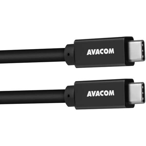 Avacom kabel 2 x Type-C 60W 100cm crni DCUS-TPCC-10K60W slika 1