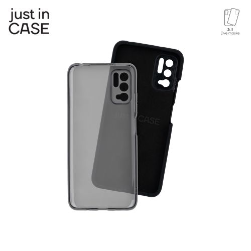 2u1 Extra case MIX paket CRNI za Redmi Note 10 5G slika 1