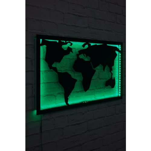 Wallity Ukrasna LED rasvjeta, World Map 2 - Green slika 3