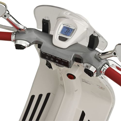 Električni motocikl igračka Vespa GTS300 bijeli slika 7