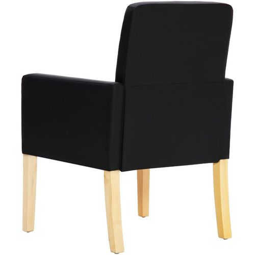 Blagovaonske stolice od umjetne kože 6 kom crne slika 4
