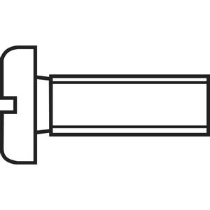 TOOLCRAFT 839939 vijci s cilindričnom glavom M2.5 10 mm utor DIN 84 plastika, poliamid 10 St.