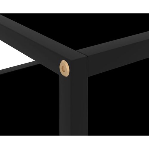 Konzolni stol crni 50 x 40 x 40 cm od kaljenog stakla slika 10