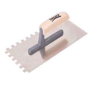 Beorol Gleterica Inox, kratka osnova drvena drška, nazubljena 10x10mm