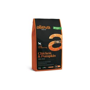 Alleva Natural Dog Adult Chicken &amp; Pumpkin Medium 2 kg