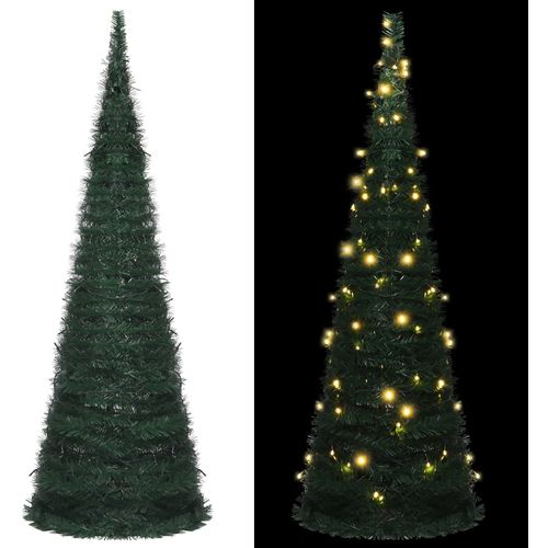 Prigodno umjetno božićno drvce s LED žaruljama zeleno 180 cm slika 10