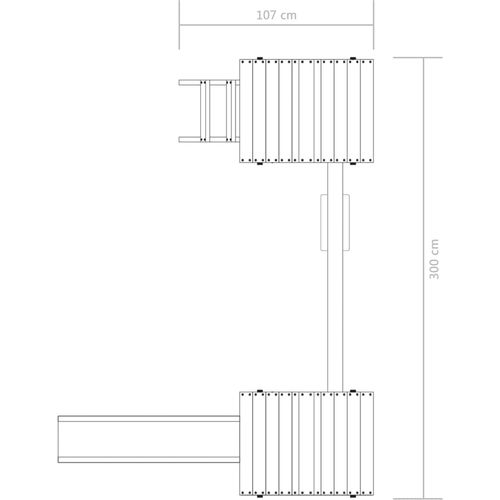 Kućica za igru ljestve, tobogan i ljuljačka 300x197x218 cm drvo slika 28