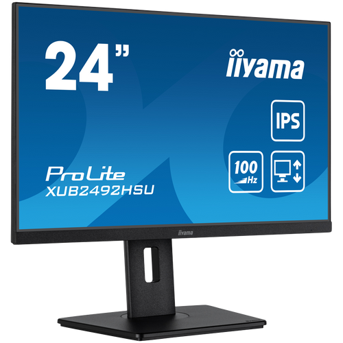 IIYAMA XUB2492HSU-B6  Monitor 24” IPS 1920 x 1080 @100Hz 250 cd/m² 1300:1 0.4ms HDMI DP USBx4 height, swivel, tilt, pivot (rotation both sides) slika 2