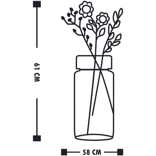 Wallity Metalna zidna dekoracija, Flower 5 slika 3