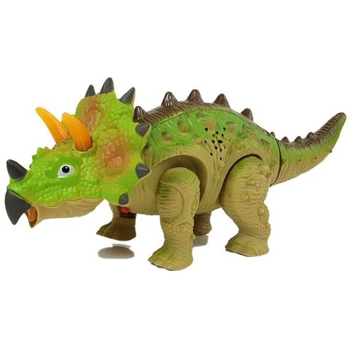 Dinosaur Triceratops na baterije, zeleni slika 2