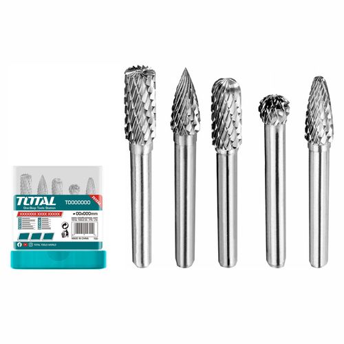 TOTAL 5-delni set karbidnih nastavaka za čeonu brusilicu,6mm TAKC0651 slika 1