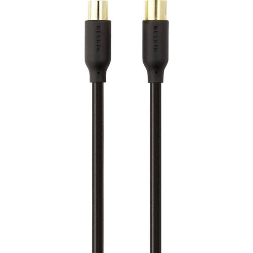 Belkin antene, SAT priključni kabel [1x 75 Ω antenski muški konektor - 1x 75 Ω antenski ženski konektor] 5.00 m 90 dB pozlaćeni kontakti crna slika 3