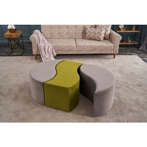 Atelier Del Sofa Tabure, Mink zelena, Alya Puf - Mink, Green slika 3