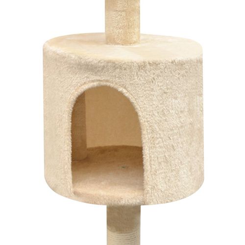 Penjalica Grebalica za Mačke sa Stupovima od Sisala 125 cm Bež slika 10