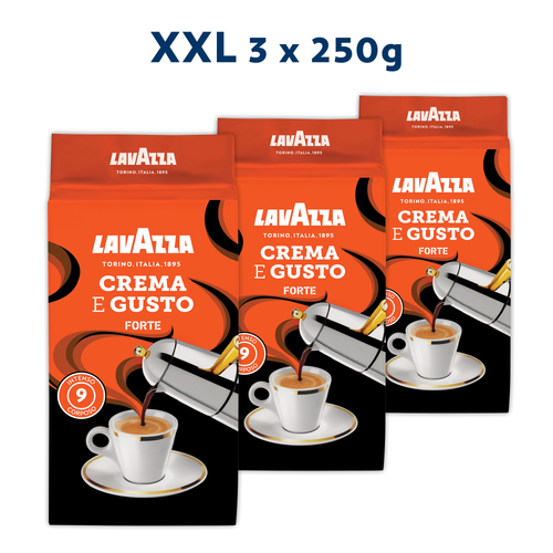 Lavazza Mljevena kava Crema E Gusto Forte XXL Pakiranje 3x250g slika 1