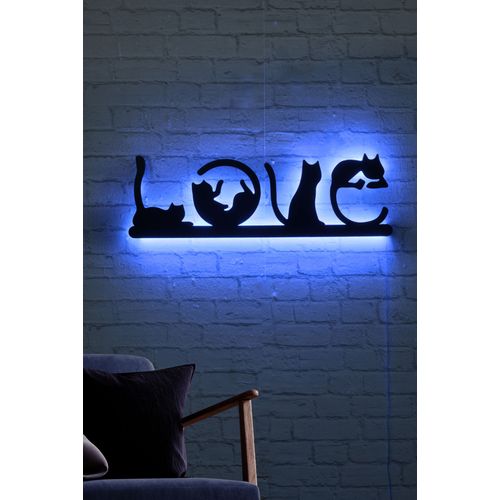 Wallity Cat Love - Blue Blue Decorative Led Lighting slika 3