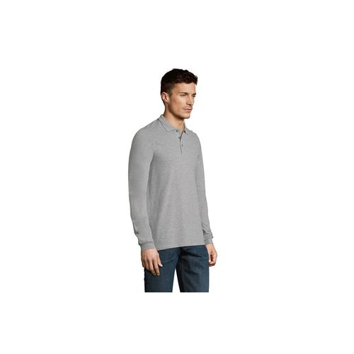 WINTER II muška polo majica sa dugim rukavima - Grey melange, XL  slika 3