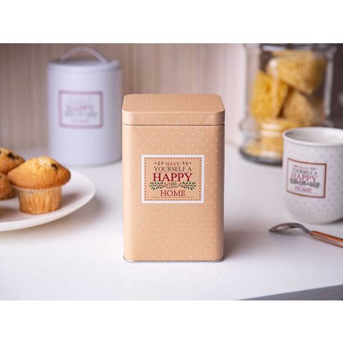 Altom Design posuda za kavu, čaj, šećer s četvrtastim poklopcem Happy Home bež - 0204018400 slika 6