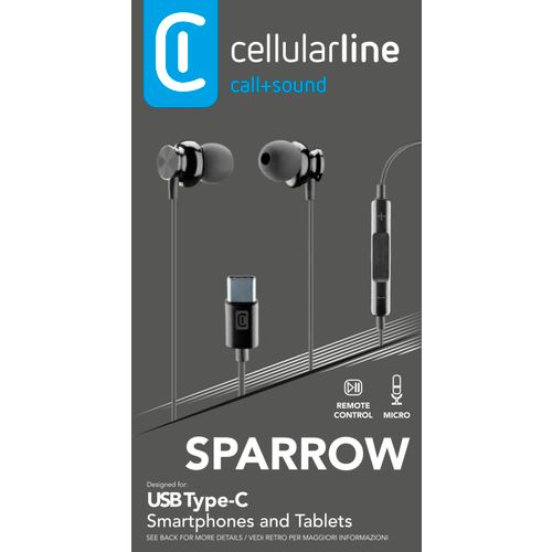 Cellularline slušalice Sparrow TYPE-C crne  slika 4