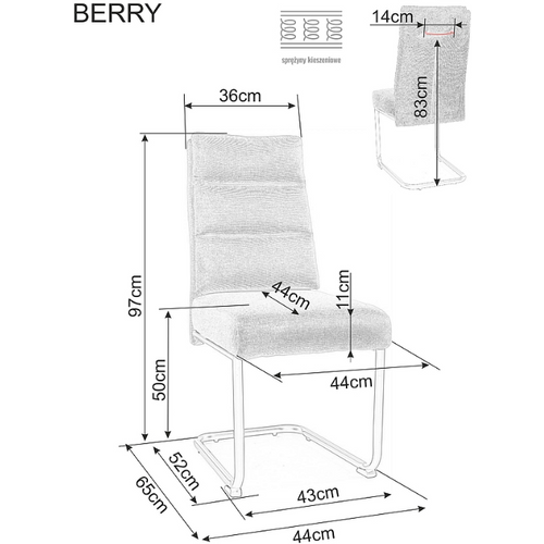 Stolica BERRY - Tkanina slika 6