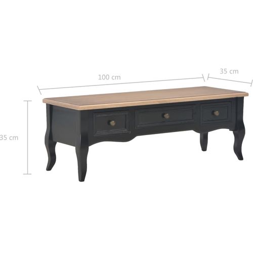 280051 TV Cabinet Black 100x35x35 cm Wood slika 35