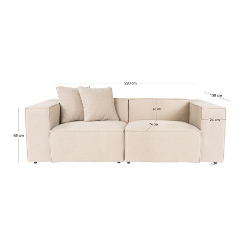 Atelier Del Sofa Dvosjed, Lora 2 Seater - Peach slika 5