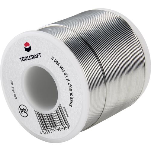 TOOLCRAFT lemna žica, bezolovna svitak Sn99,3Cu0,7 ROL1 500 g 1 mm slika 1