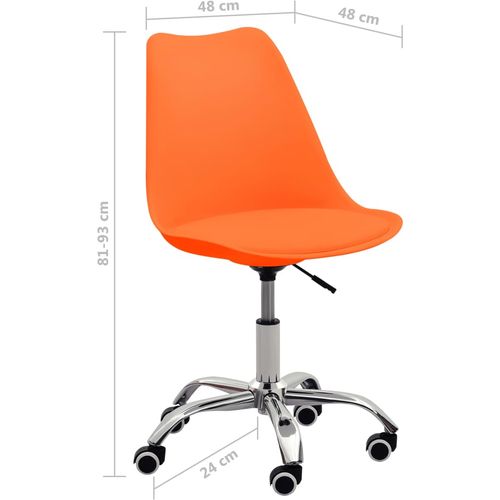 Uredske stolice od umjetne kože 2 kom narančaste slika 15