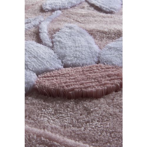 Daisy - Pink Multicolor Acrylic Bathmat Set (2 Pieces) slika 4