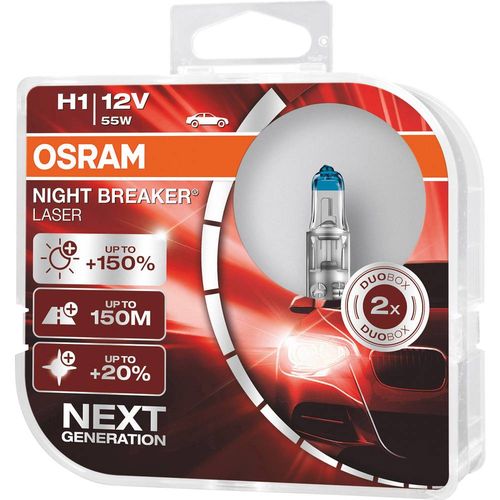 Osram Auto 64150NL-HCB halogena žarulja Night Breaker® Laser Next Generation H1 55 W 12 V slika 3