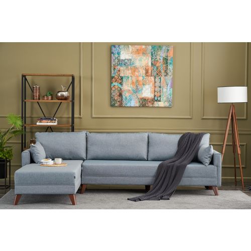 Atelier Del Sofa Kutna garnitura, Plava, Bella Soft Köşe Koltuk Left - Blue slika 1