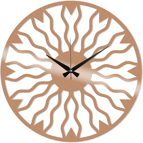 Wallity Ukrasni metalni zidni sat, Metal Wall Clock 21 - Copper slika 2