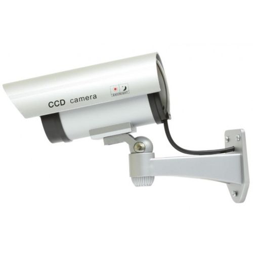 Lazna kamera srebrna HSK110 Outdoor dummy security camera IMITACIJA KAMERE slika 1