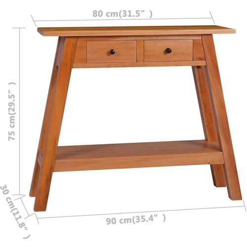 Konzolni stol 90 x 30 x 75 cm od masivnog drva mahagonija slika 11