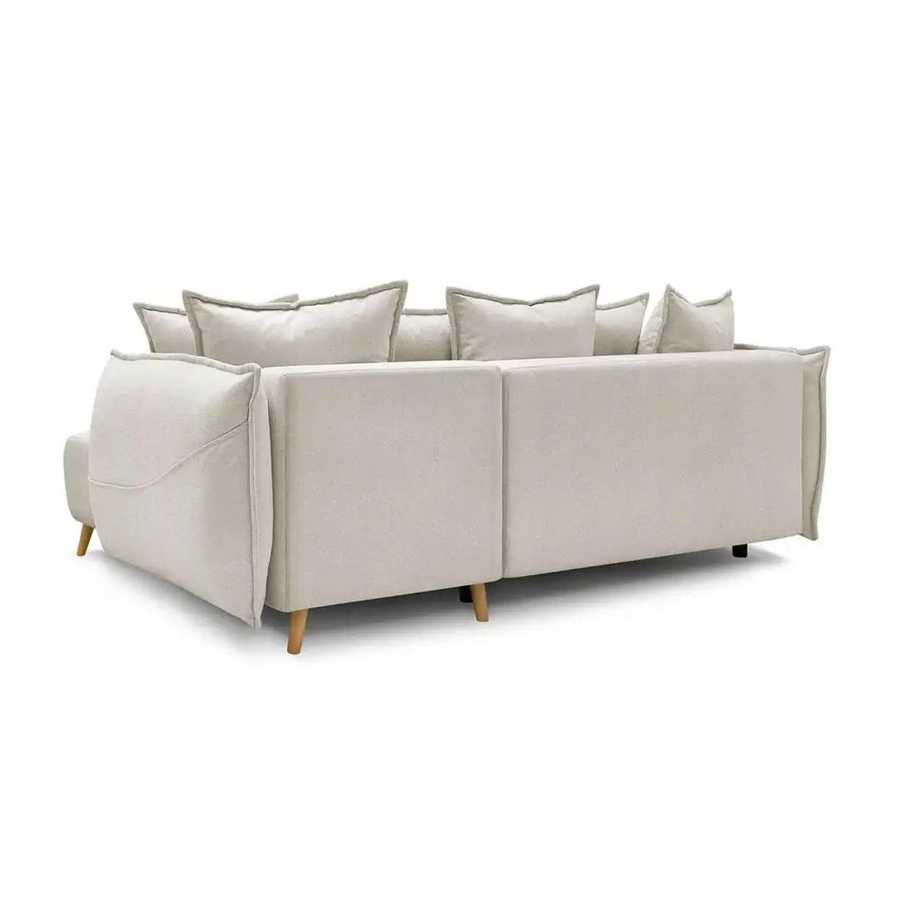 Ugaona Sofa Puffy - boja: krem slika 8