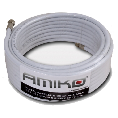 Amiko Koaksijalni kabel RG-6, CCS, 90dB, 10 met. Sa konektorima - RG6/90dB - 10m slika 1