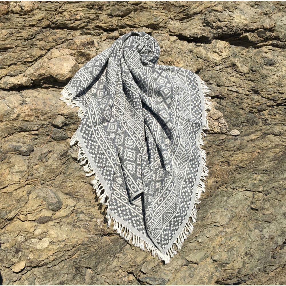 Cicim - Crno-Bež Fouta (Peškir za plažu) slika 3