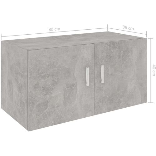 Zidni ormarić siva boja betona 80 x 39 x 40 cm od iverice slika 33