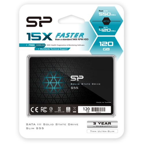 SILICON POWER SSD Slim 120GB/2.5"/SATA 3/crna slika 2