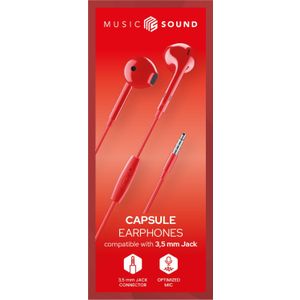 Cellularline Music Sound in-ear slušalice red