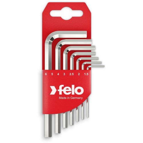 Set kratkih šestougaonih L-ključeva Felo HEX 1,5-6,0 mm 34500711 7 kom slika 1