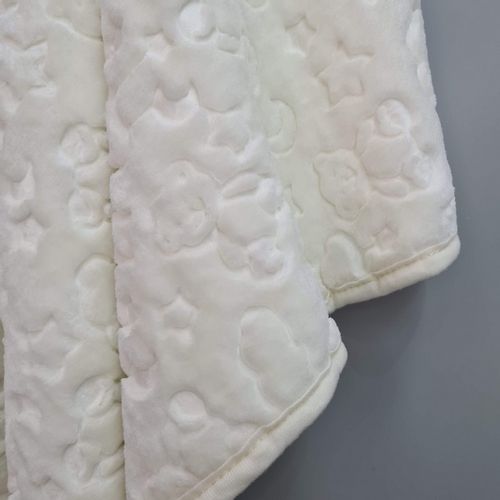 Ćebe Cotton box Emboss baby blanket- EKRU slika 2