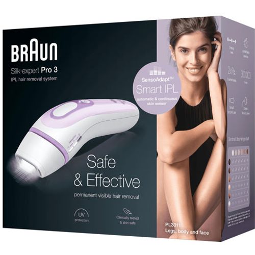 Braun IPL Silk-expert Pro 3 PL3011 Fotoepilator sa 2 dodatka - sa brijačem Venus i torbicom, 300.000 impulsa slika 6