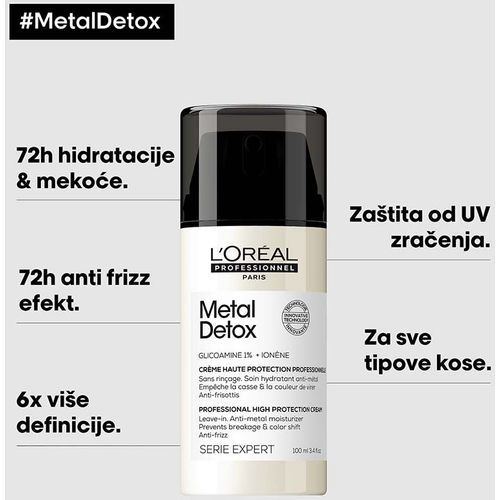 L'Oreal Professionnel Krema za kosu Metal Detox Leave In - 100 ml slika 5