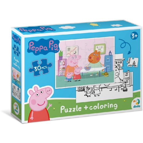 DODO Peppa Puzzle+Bojanka 2u1 Porodica, 30 komada slika 1