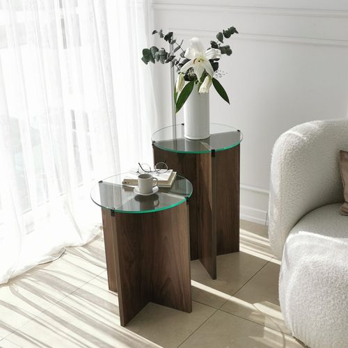 Lily - Walnut Walnut Nesting Table (2 Pieces) slika 3