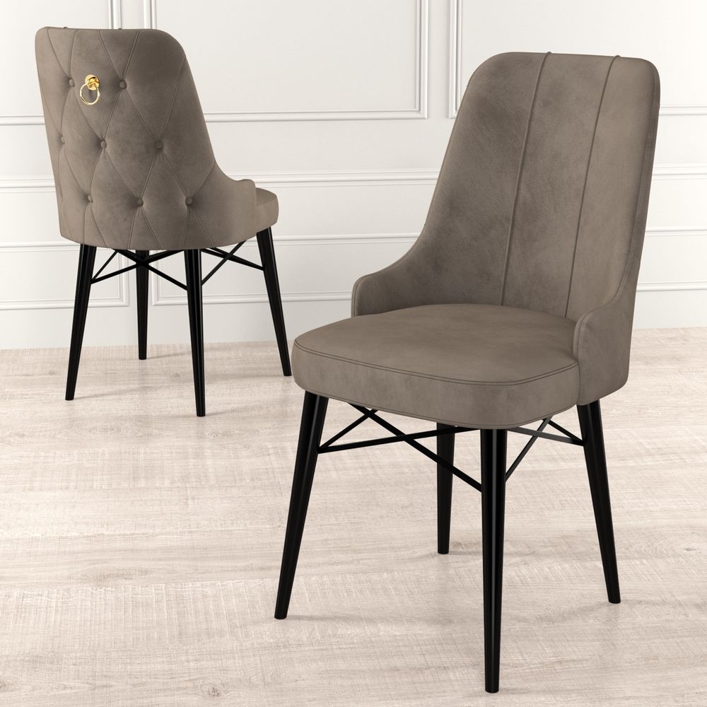 Pare - Cappuccino Crni Set Stolica (4 Komada) slika 2